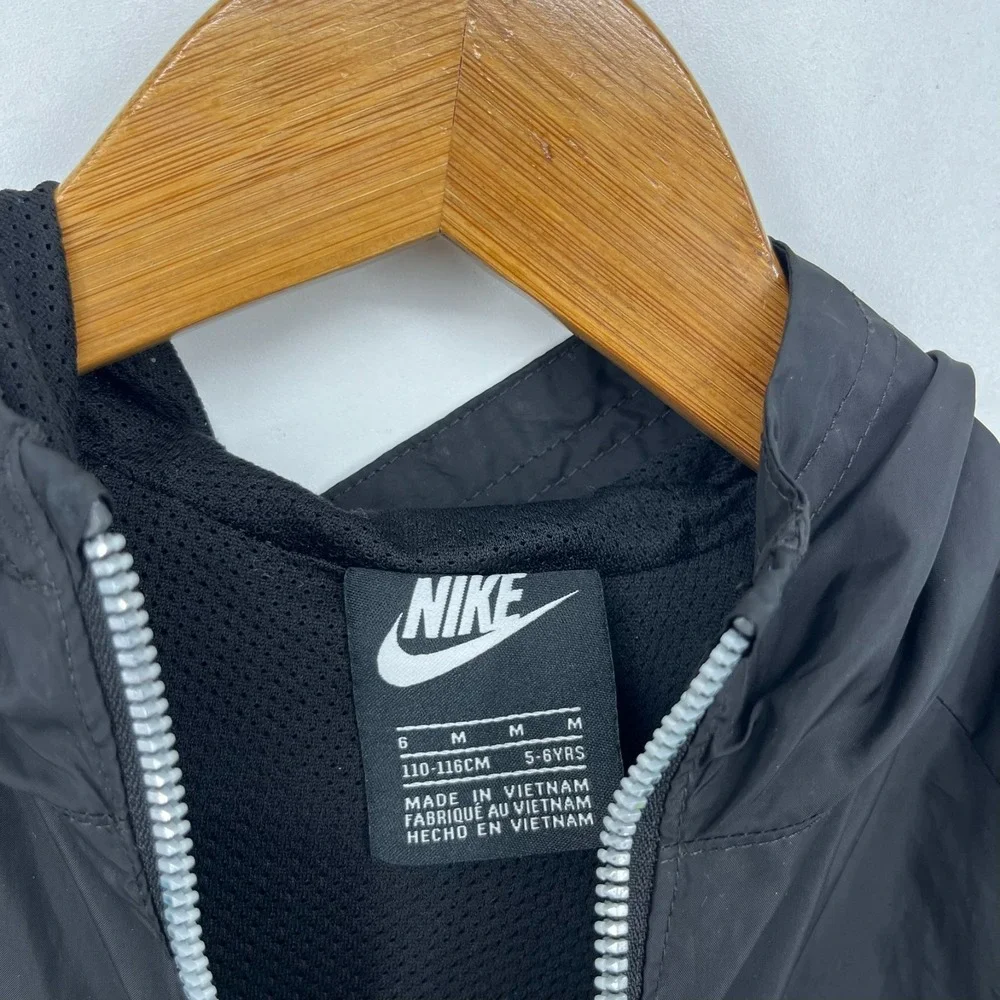 Nike Windbreaker Jacket Youth Size M 5-6 Years Multicolor Full Zip‎ Galaxy Print